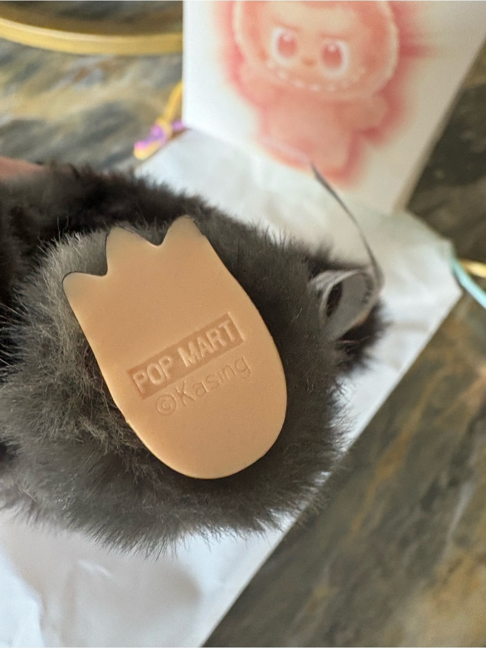 SUPER RARE Hidden Labubu Big Into Energy Confirmed Grey Rainbow ID bag CHARM - Picture 2 of 4